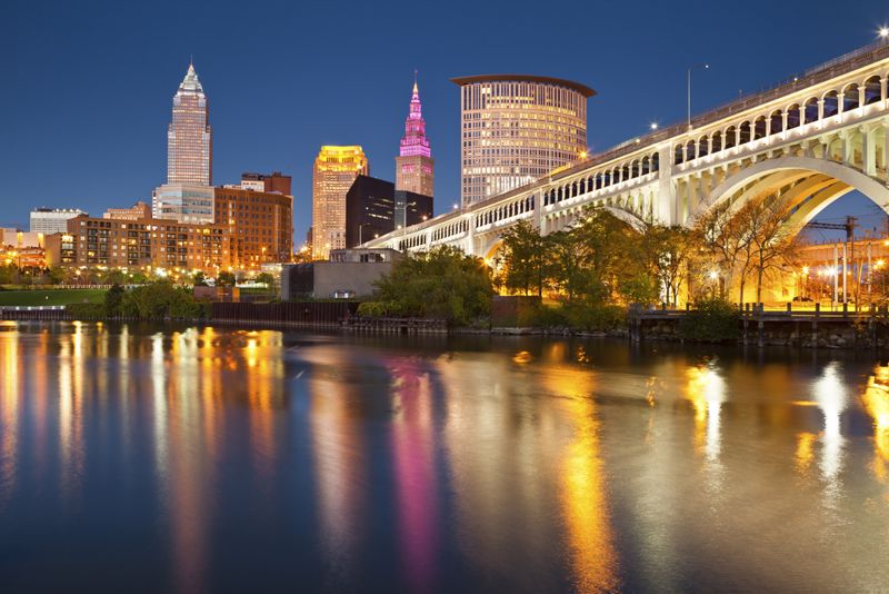 Cleveland is home to the Rock n' Roll Hall of Fame.