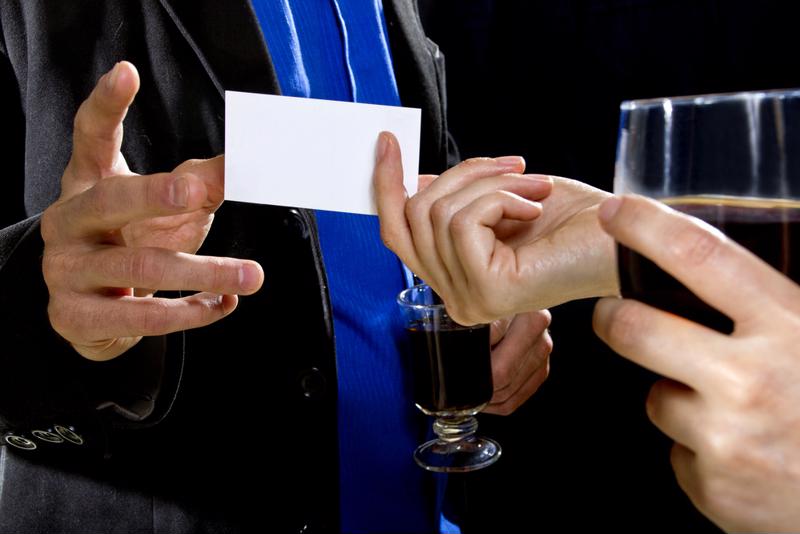 Don't forget to hand over your business card.